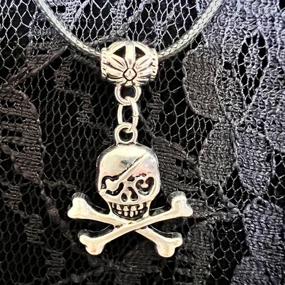 Skull & Crossbones Times Two Necklace - Picture 3 of 11